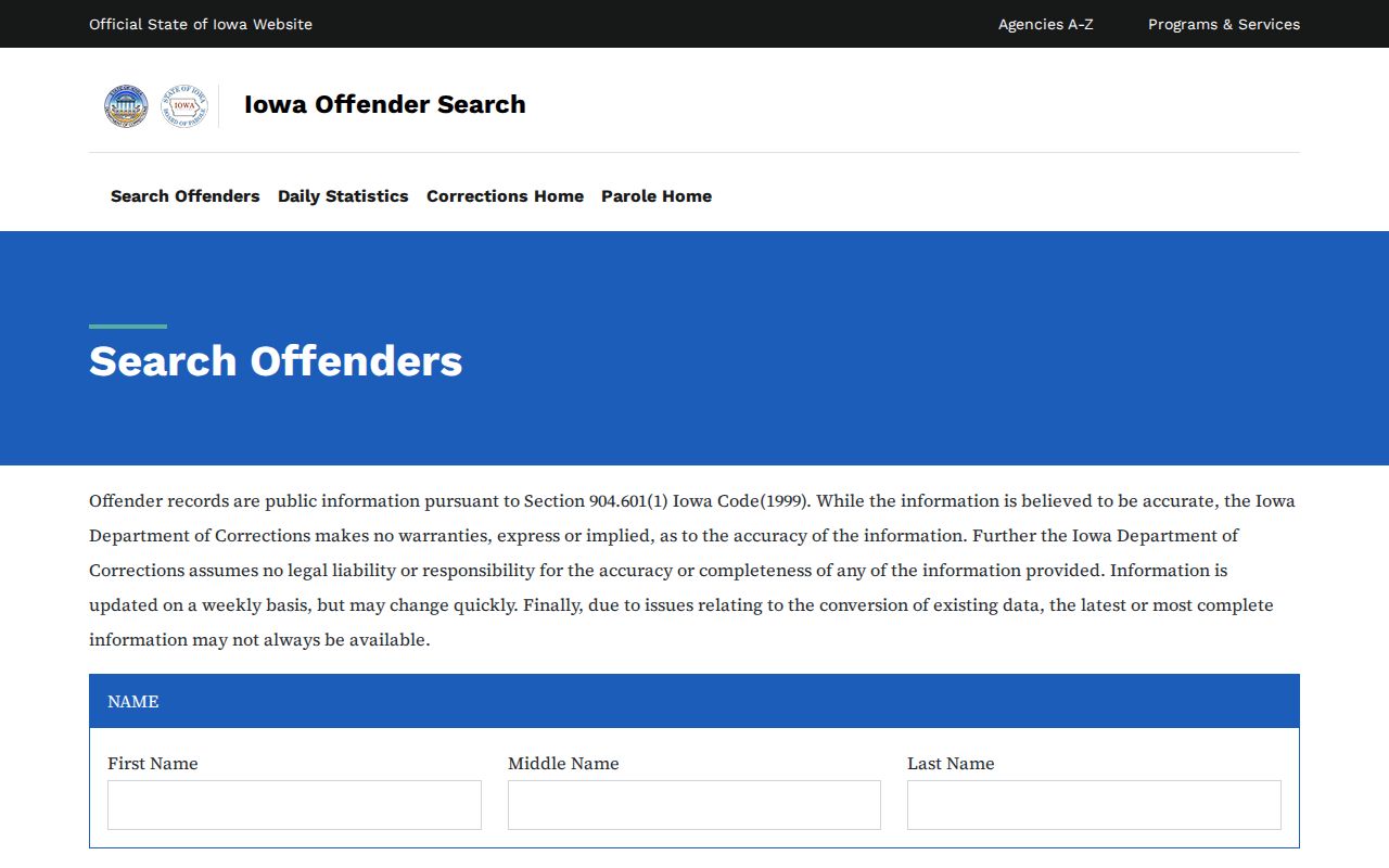 IDOC offender search for Humboldt County state corrections records